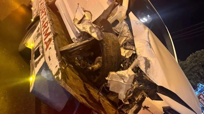 Mardin’de kontrolden çıkan otomobil direğe çarptı: 2 yaralı
