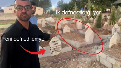 Aileden habersiz cenazeyi çıkarıp yandaki mezara defnetmişler!