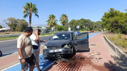 Takla atan otomobilden burnu bile kanamadan çıktı