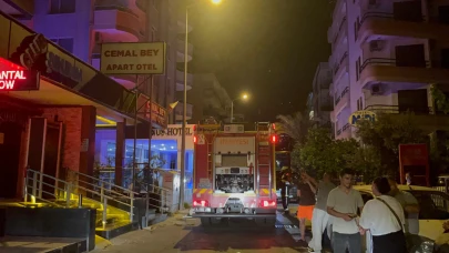 Apart otelde korkutan yangın!
