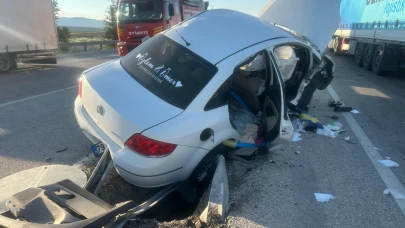 Yeni evli çifti trafik kazası ayırdı