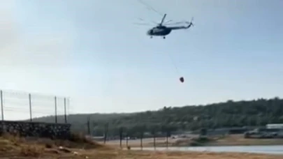 Nilüfer'deki yangına müdahale eden jandarma pilotundan büyük ustalık