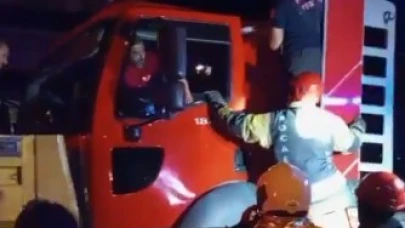 2 tır çarpıştı: 1 yaralı