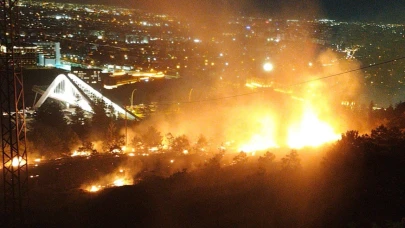 Konya'da havai fişekler ormanı yaktı! 3 gözaltı