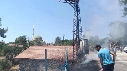 Çorum'da trafo yangını!