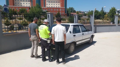 Kastamonu’da drift atan sürücü polis ekiplerince yakalandı