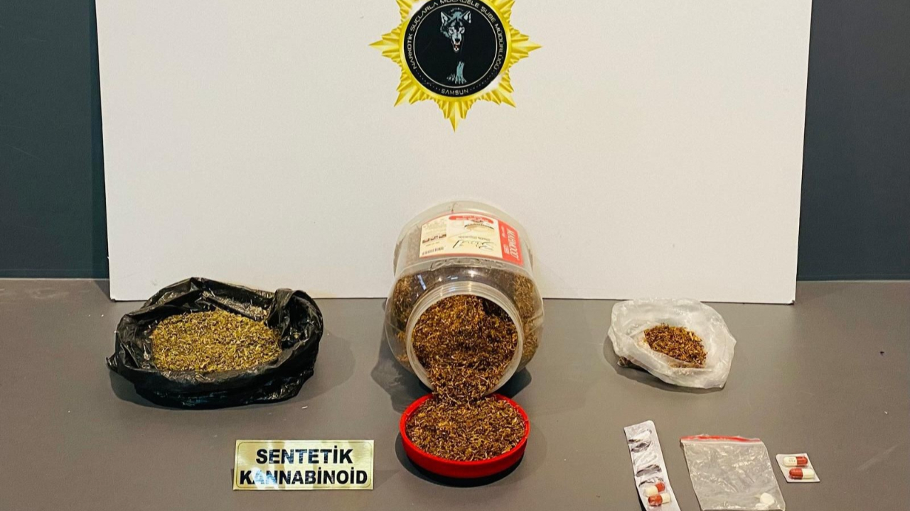 Samsun'da uyuşturucuyla yakalanan şahıs gözaltına alındı