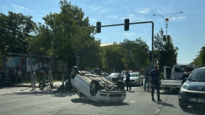 Siirt'te otomobil takla attı