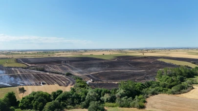 Kırklareli'deki yangın havan müdahale ile söndürüldü
