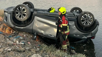 Balıkesir'de yol dışına savrulan otomobil takla attı! Sürücü kayıp