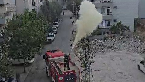 Adıyaman’da elektrik hattında yangın çıktı