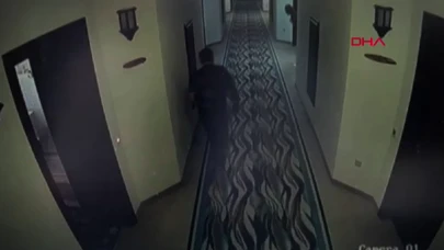 Grand Kartal'da müdürün yangından kaçış anı kamerada