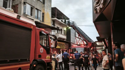 Denizli’nin tarihi çarşısında yangın paniği
