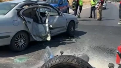 Otomobil ile motosiklet çarpıştığı kazada 6 kişi yaralandı