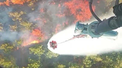 Manisa'da yangın seferberliği: 5 uçak 13 helikopter görevde
