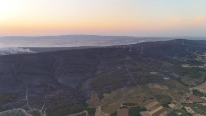 Şarköy'deki orman yangını kısmen kontrol altına alındı
