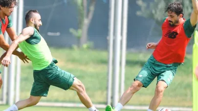 Bursaspor sabah antrenmanında tempoyu bozmadı