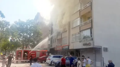 5 katlı apartmanda yangın paniği