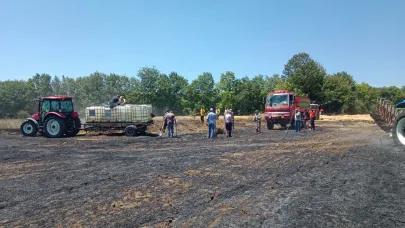 Bilecik’te buğday tarlasında yangın! 10 dönümlük alan zarar gördü