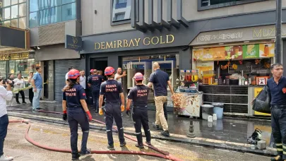 Kuyumcuda yangın panıği