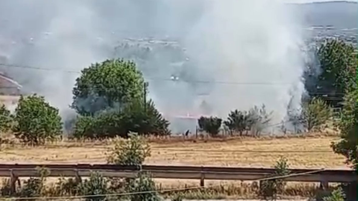 Bolu'da çıkan anız yangını korkuttu