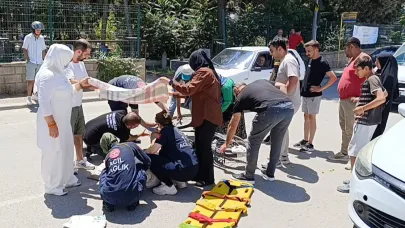 İnegöl'de bisikletliye otomobil çarptı
