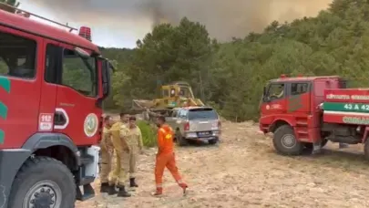 Eskişehir Orman Bölge Müdürü Çetin yangının ortasında kaldı