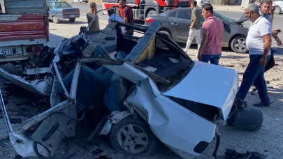 Hurdaya dönen araçta sürücü hayatını kaybetti!
