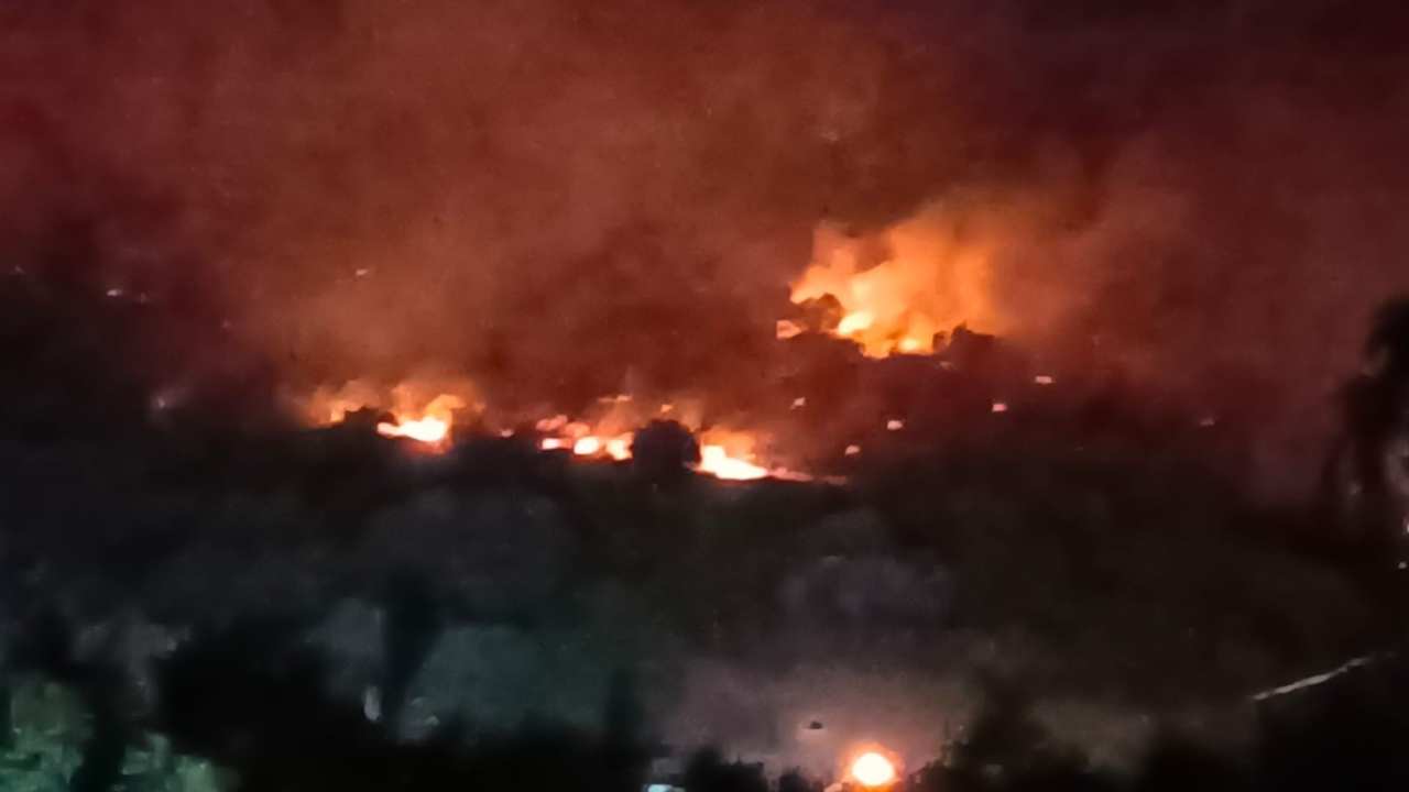 Dikili’de orman yangını: Çanakkale yolu ulaşıma kapatıldı