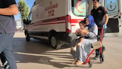 İnegöl'de korkutan kaza:  1'i çocuk 2 yaralı