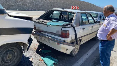 Anız yangını zincirleme kazaya neden oldu