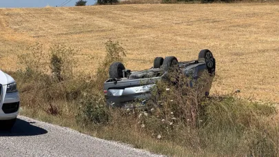 Kastamonu'da otomobil takla attı