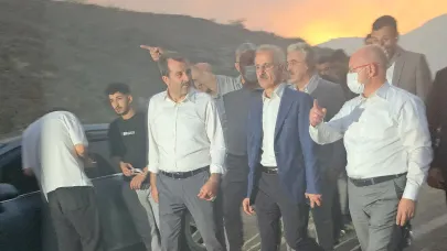 Bakan Uraloğlu Bursa'da yangın bölgesinde