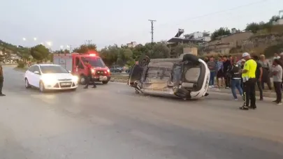 Mersin'de otomobil takla attı: 1 yaralı