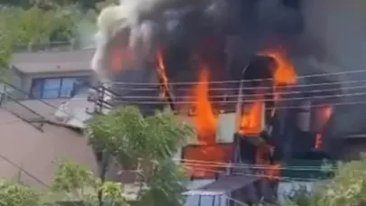 Bursa'da ormana yakın evde korkutan yangın