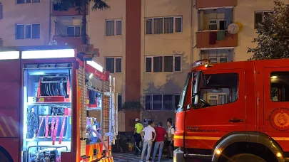 Bolu'da 5 katlı apartmanda yangın paniği
