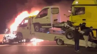 TAG Otoyolunda zincirleme kaza: 1 ölü, 1 ağır yaralı