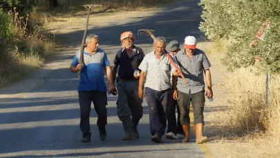 Mahalleli alevlerle savaştı