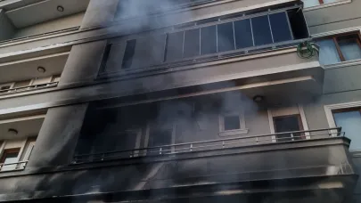 Apartmanda yangın paniği: 1 yaralı