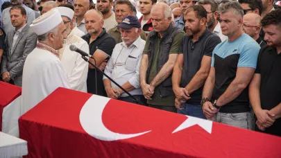 Yangında şehit olan gönüllülere duygusal veda