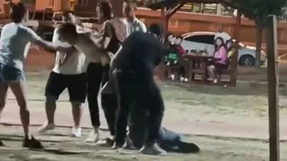 Edirne'de yumruklu kavga böyle görüntülendi