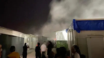 Konteyner kentte çıkan yangın paniğe neden oldu