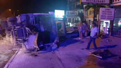 Aydın'da tur midibüsü devrildi!