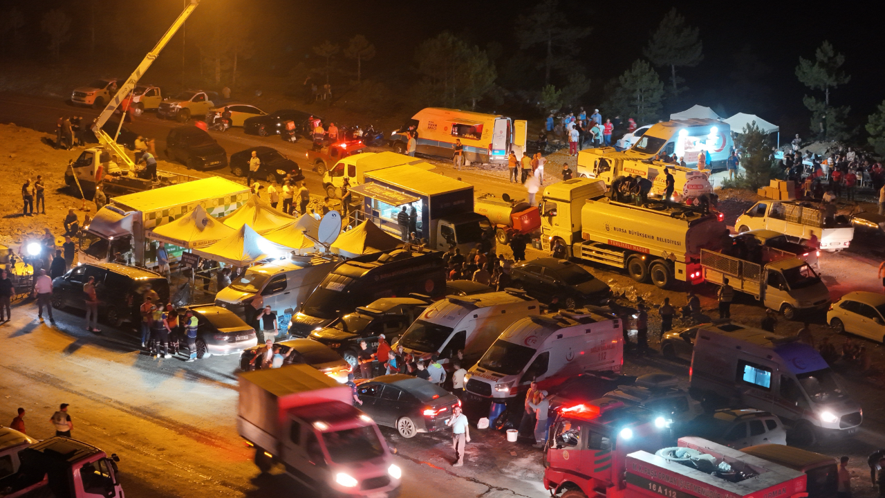 Bursa'da orman yangınıyla mücadele devam ediyor