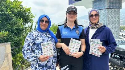 Alanya'da mesire alanlarında orman yangını bilgilendirmesi