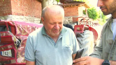 Patlak lastikle yangına koşan çiftçi yaşadıklarını anlattı