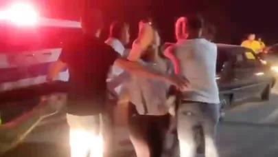 Alkollü sürücünün kızı basın mensubuna saldırdı
