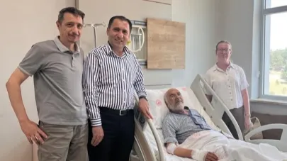 Şehit babasına geçmiş olsun ziyareti