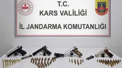 Kars'ta kaçak silah operasyonu: 4 gözaltı