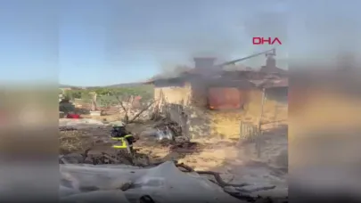 Burdur'da 2 katlı ev küle döndü
